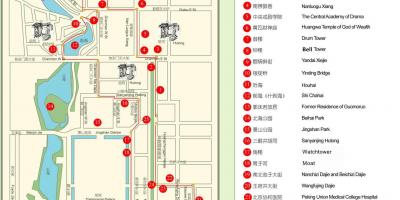 מפה של Beijing hutong