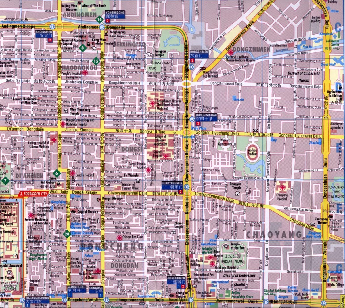 בchaoyang district Beijing מפה