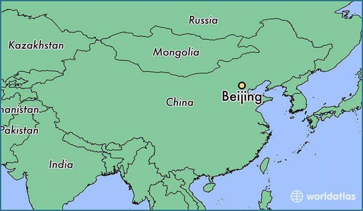 המפה של בייג ' ינג מיקום על העולם