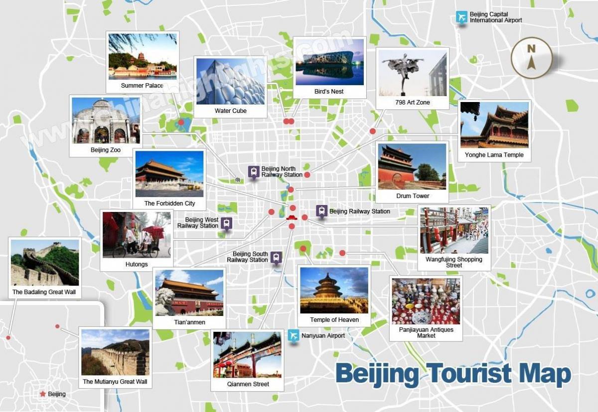 בייג ' ינג, המקומות של עניין על המפה