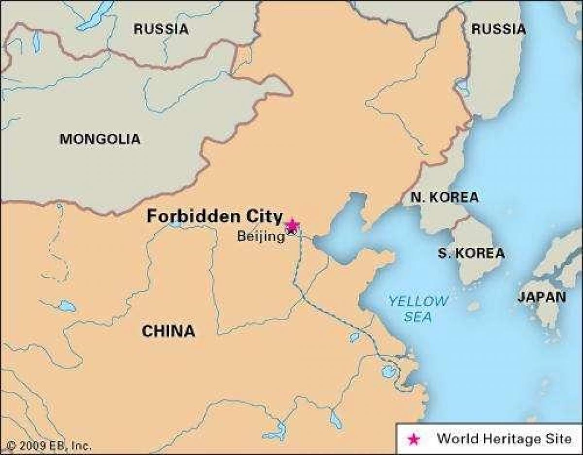 העיר האסורה בסין מפה