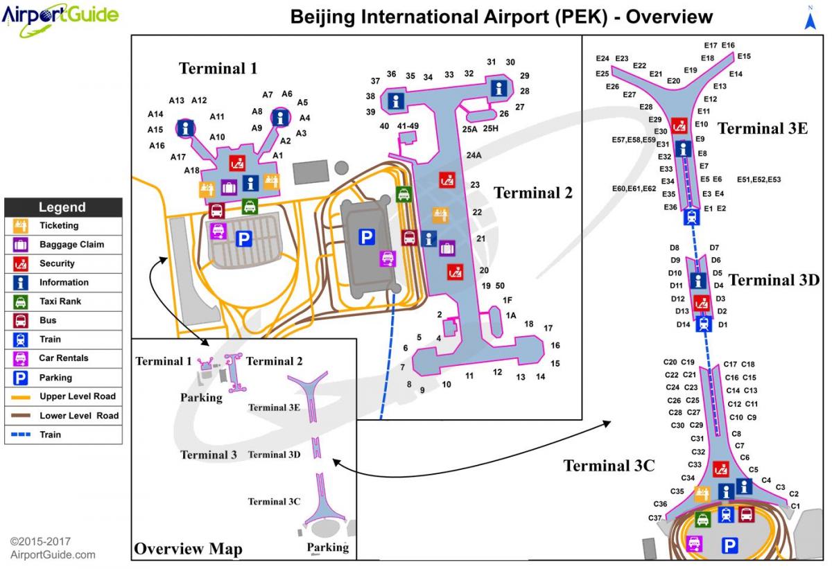 נמל התעופה הבינלאומי בייג ' ינג קפיטל מפה